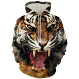 Tiger Beast 3D Printed Hoodies