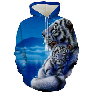 Tiger Beast 3D Printed Hoodies