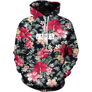 Letter and flowers 3D Printed Hoodies